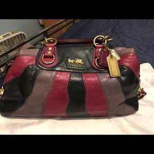Coach tricolor purple hobo bag & Wallet